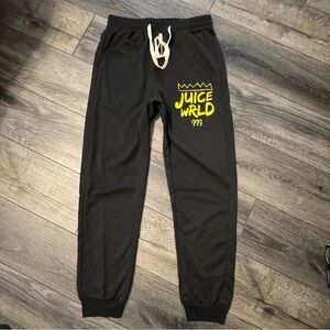 Juice WRLD 999 Club Crown Logo Joggers - Black/Yellow Size Small